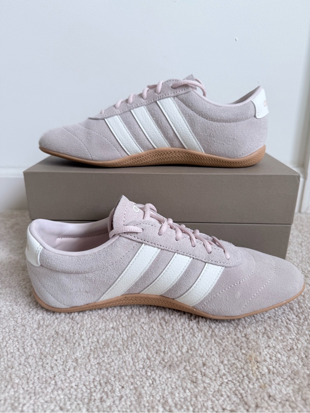 adidas Women's Grand Court Lo Suede Sneakers in Wonder Quartz EUC - Picture 4 of 9